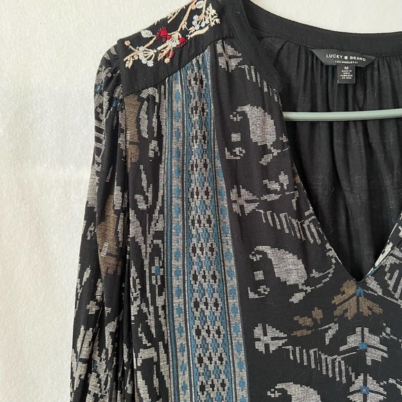 Lucky Brand Women's Long Sleeve Boho Tunic Size Medium - Picture 3 of 6